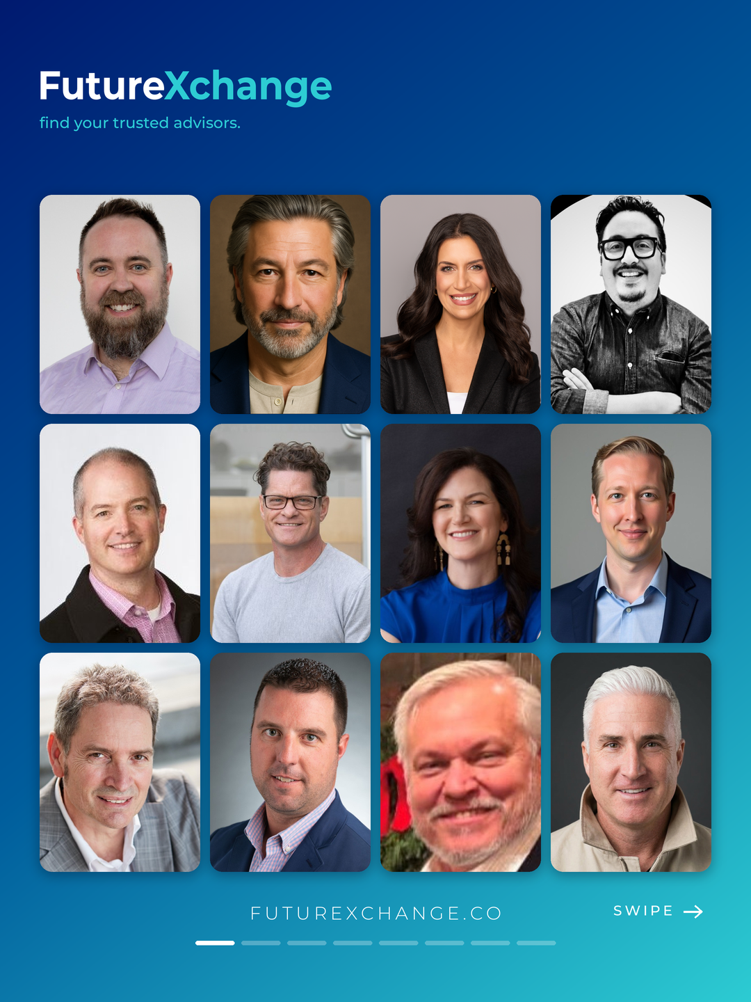Portraits of members of the FutureXchange forum community