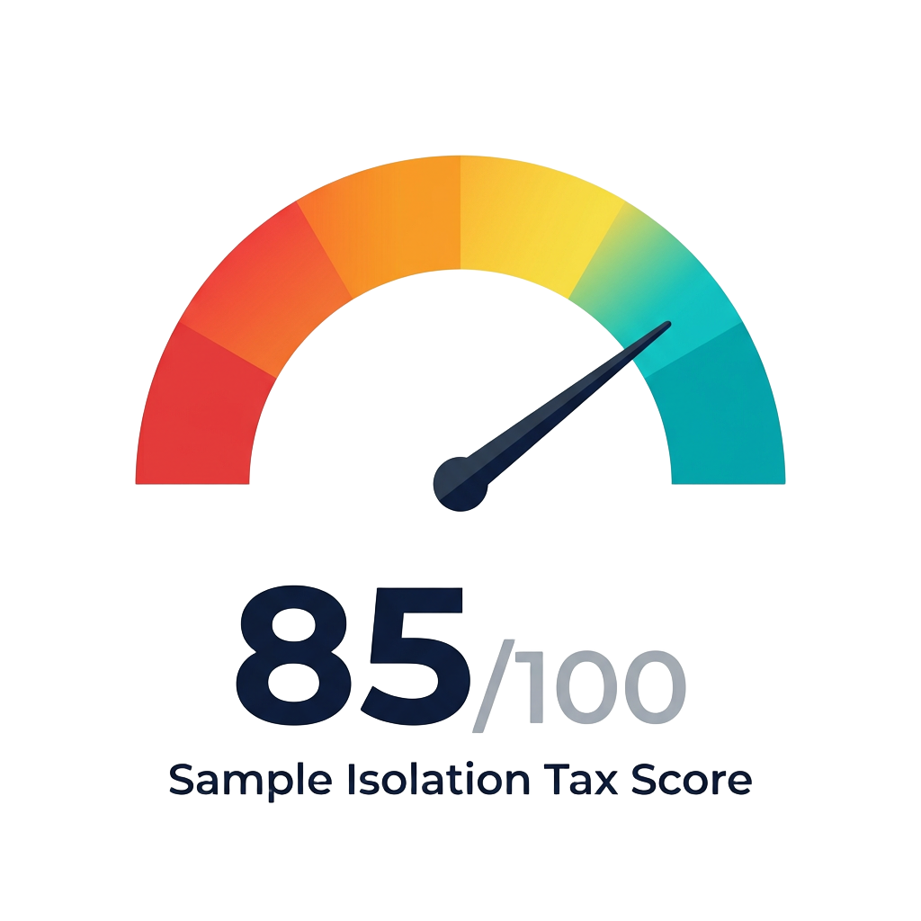 Sample Isolation Tax Score - 85 out of 100